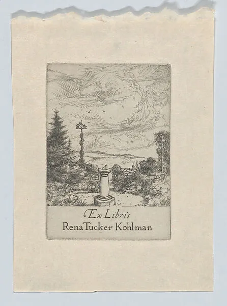 Ex Libris Rena Tucker Kohlman — Ernest Haskell