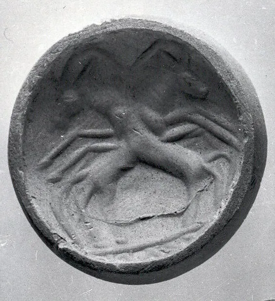 Stamp seal (conoid) with animals — Unknown