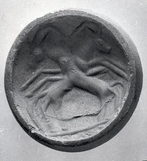Stamp seal (conoid) with animals