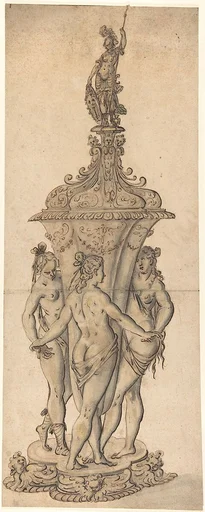 Design for a Goblet with the Three Graces
