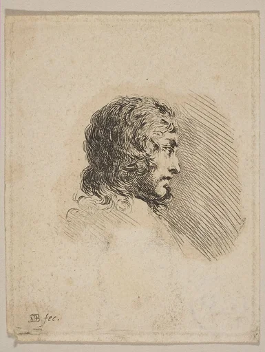 Head of a young man in profile, from "Various portraits" (Recueil de Diverses Piéces Servant à l'Art de Portraiture)