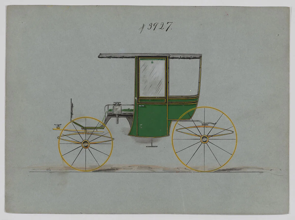 Design for 4 seat Rockaway, no. 3927 — Brewster & Co.