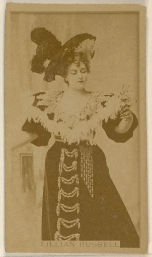 Lillian Russell, from the Actors and Actresses series (N45, Type 8) for Virginia Brights Cigarettes