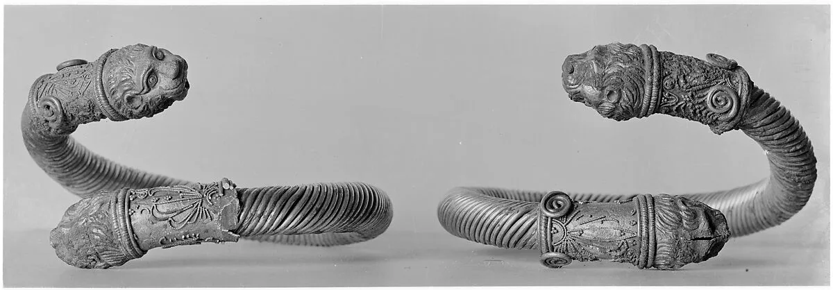 Pair of silver bracelets — Unknown