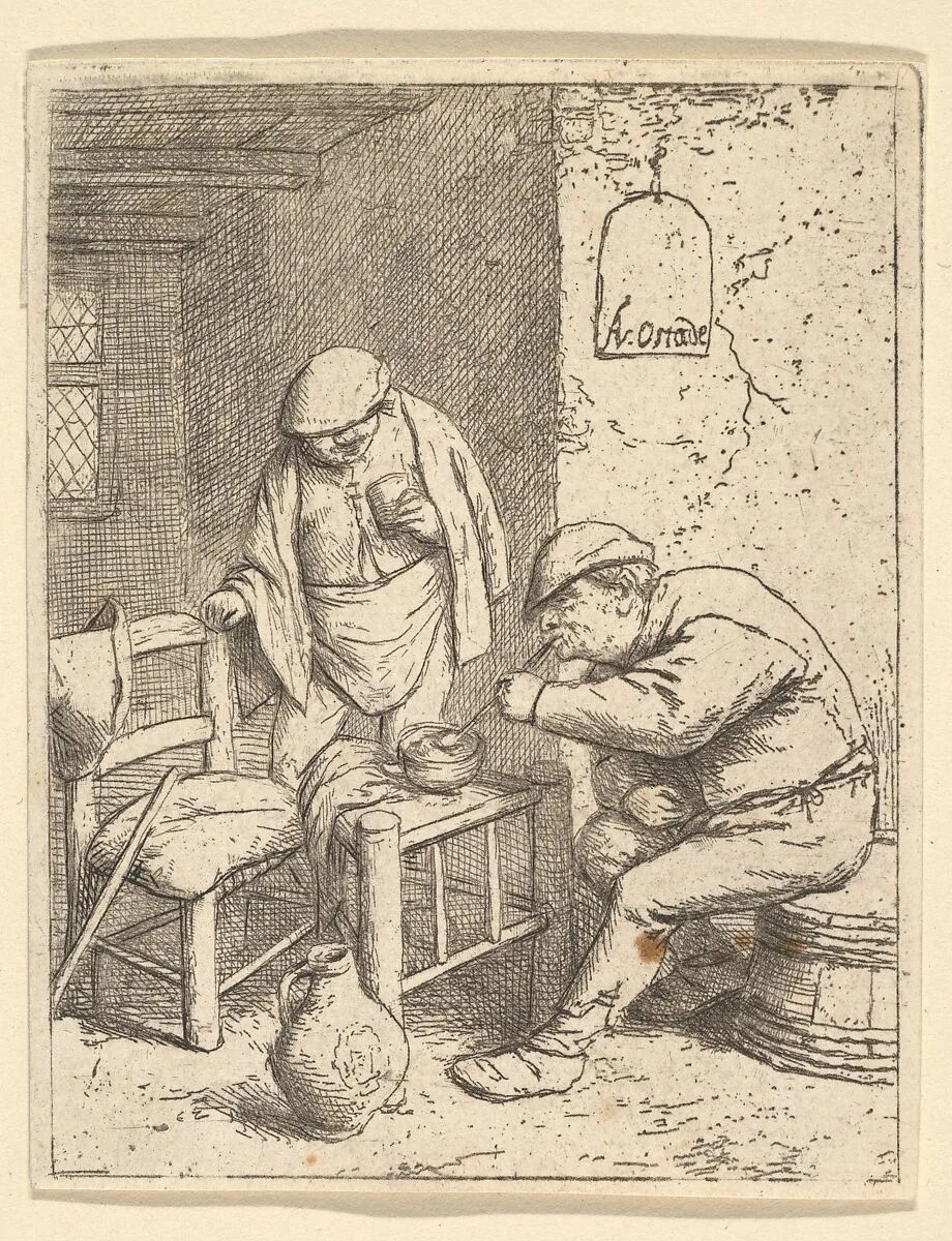 The Smoker and the Drinker — Adriaen van Ostade