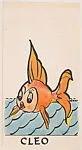 Cleo, bakery insert card from the Pinocchio Circus Performers series (D64) — Walt Disney Productions