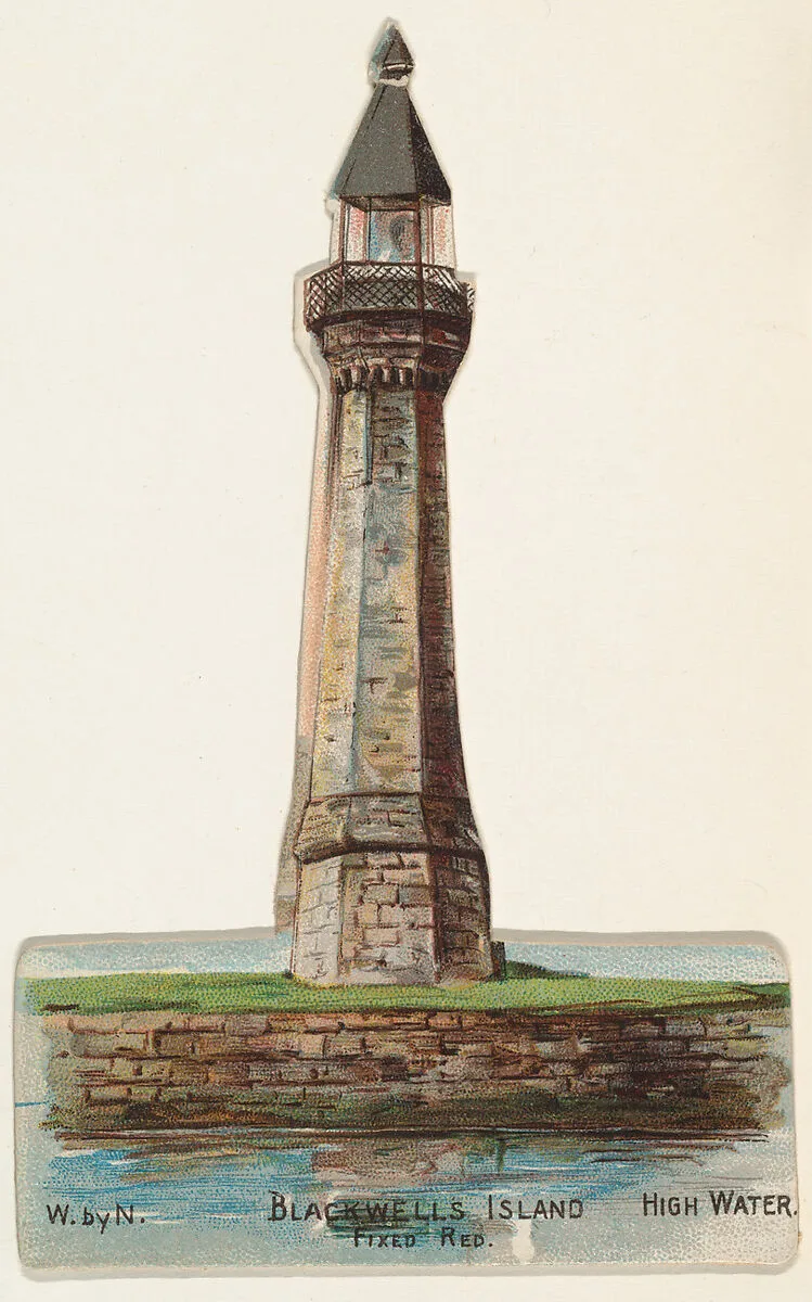 Blackwells Island, from the Lighthouses series (N119) issued by Duke Sons & Co. to promote Honest Long Cut Tobacco — The Giles Company|W. Duke, Sons & Co.