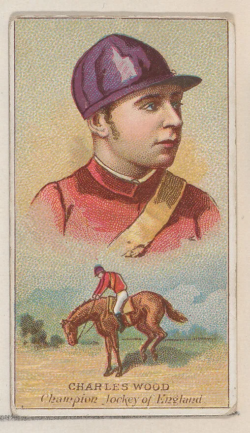 Charles Wood, Champion Jockey of England, from the Champions of Games and Sports series (N184, Type 2) issued by W.S. Kimball & Co. — W.S. Kimball & Co.