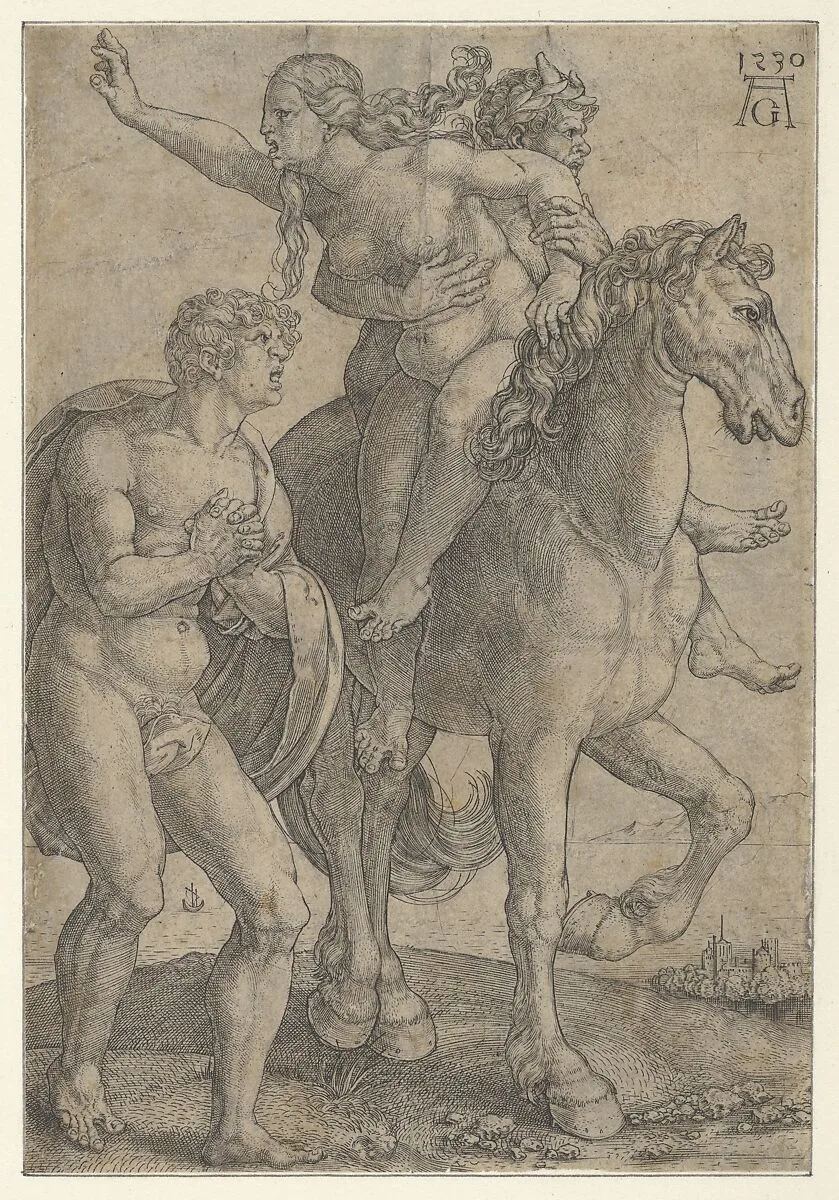 Rape of a Woman by a Satyr — Heinrich Aldegrever