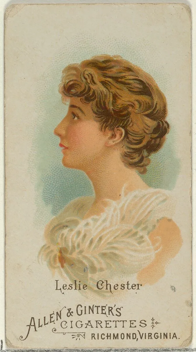 Leslie Chester, from World's Beauties, Series 1 (N26) for Allen & Ginter Cigarettes — Allen & Ginter