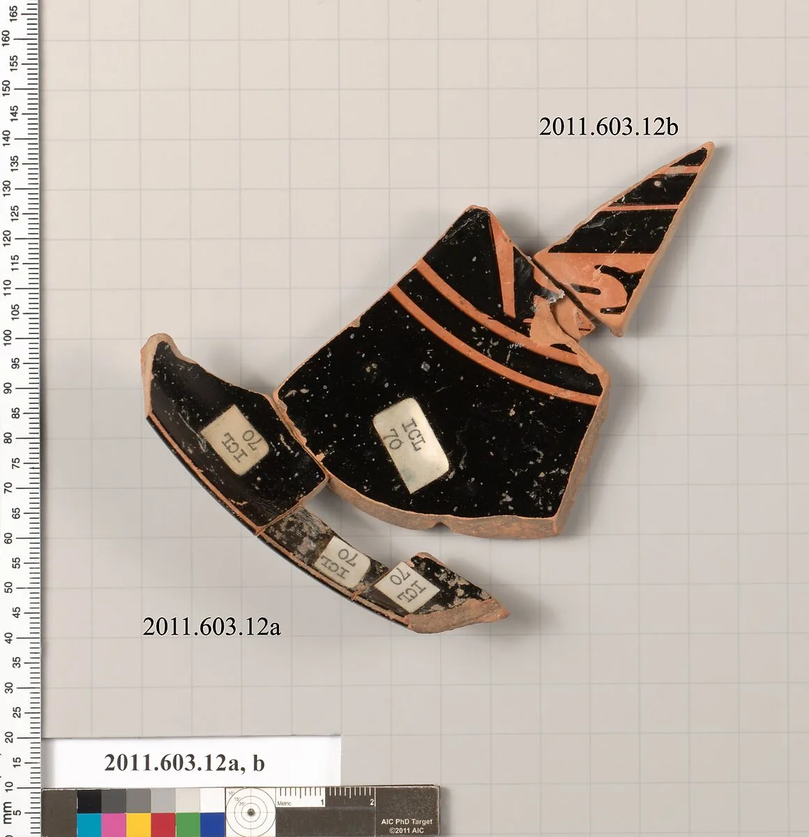 Fragments of a terracotta kylix — Unknown