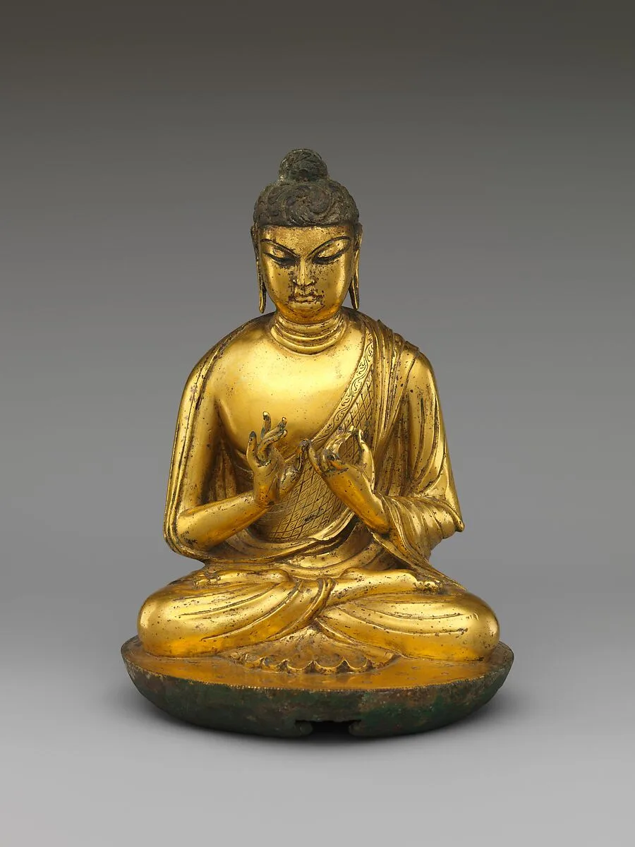 唐 鎏金青銅毗盧遮那佛坐像|Seated Buddha Vairocana — Unknown