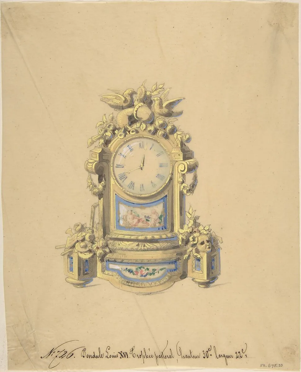 Design for a Clock — Anonymous, French, 19th century