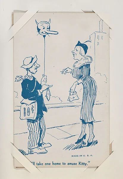 "I'll take one home to amuse Kitty" from Exhibit Comics Cards (W431) — Unknown
