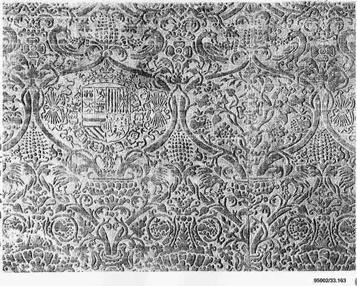 Velvet with the arms of Philip II of Spain