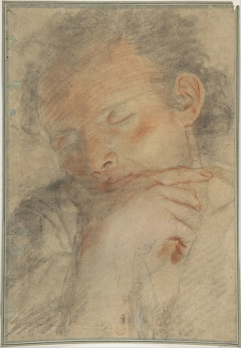 Head of a Man with Closed Eyes — Francesco Vanni