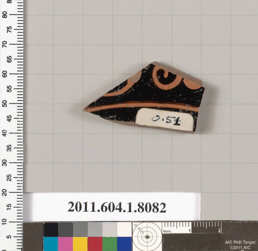 Terracotta fragment of a kylix (drinking cup) — Unknown