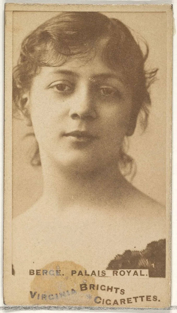 Berge, Palais Royal, from the Actors and Actresses series (N45, Type 1) for Virginia Brights Cigarettes — Allen & Ginter