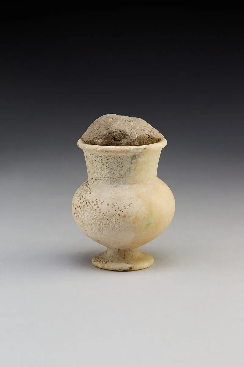 Open-Mouthed Cosmetic Jar with Mud Stopper — Unknown