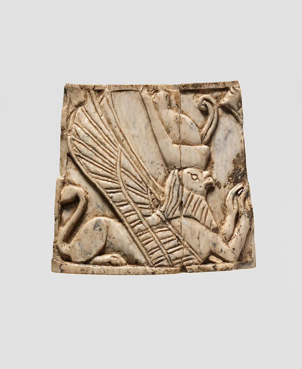 Plaque carved in relief with Egyptianizing creature — Unknown