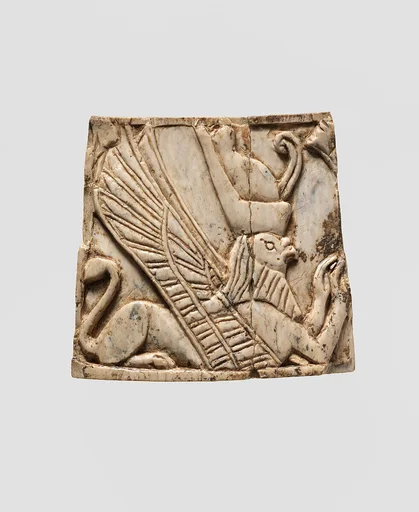 Plaque carved in relief with Egyptianizing creature