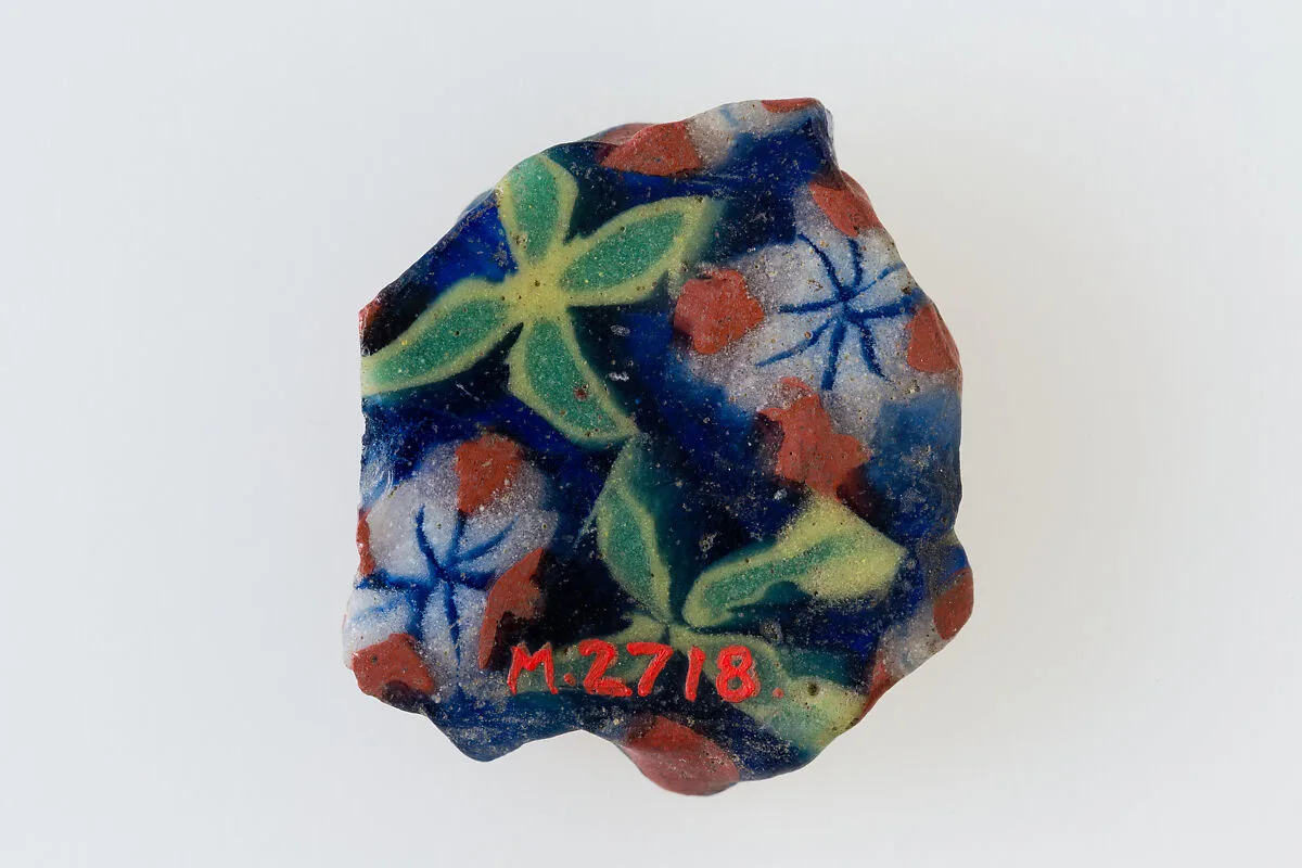 Vase fragment, conventional floral design — Unknown