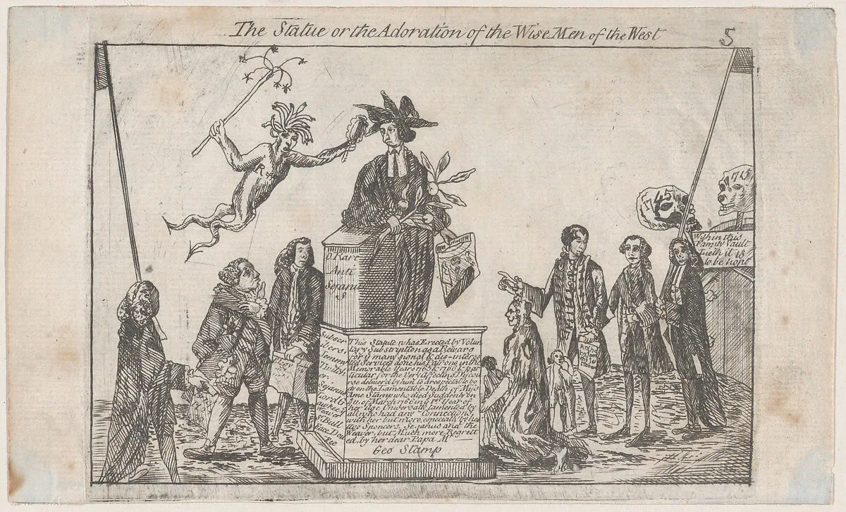 The Statue, or the Adoration of the Wise Men of the West — Anonymous, British, 18th century