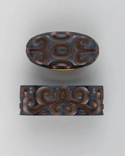 Sword-Hilt Collar and Pommel (Fuchigashira)