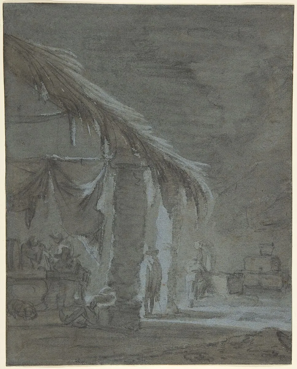 Figures in an Outdoor Tavern — Jan Asselijn