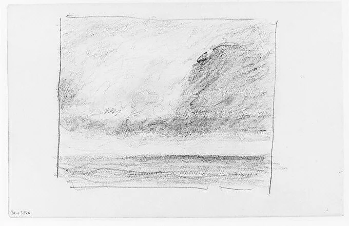 Storm Clouds over Water (Long Island Sound?) (from Sketchbook) — Henry Ward Ranger