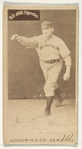 Boyle, Pitcher, Indianapolis, from the Old Judge series (N172) for Old Judge Cigarettes