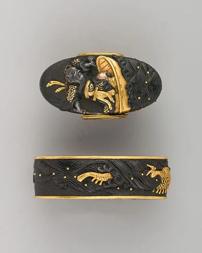 Sword-Hilt Collar and Pommel (Fuchigashira)