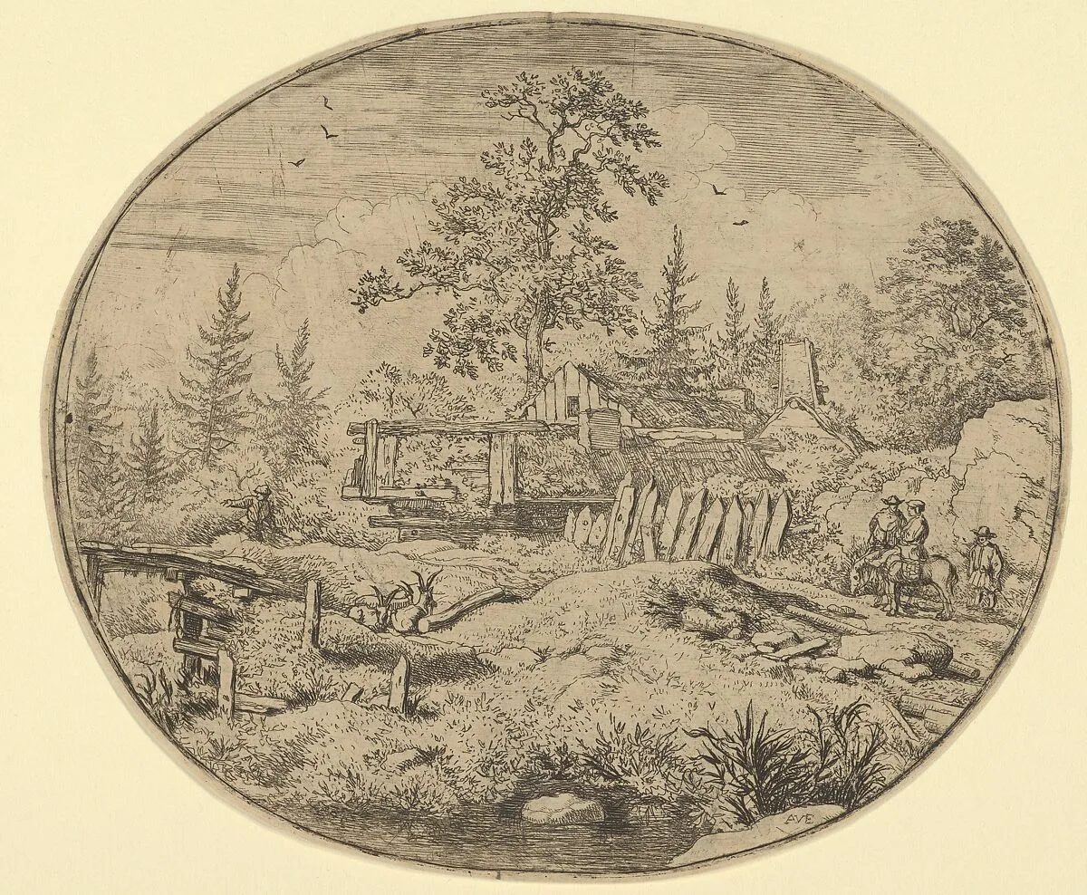 The Landscape with the Wooden Bridge — Allart van Everdingen