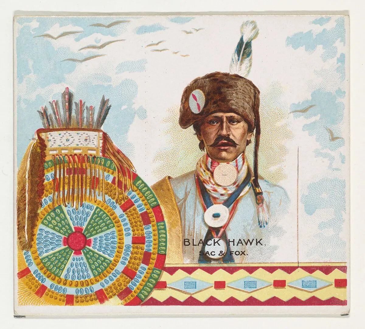 Black Hawk, Sac & Fox, from the American Indian Chiefs series (N36) for Allen & Ginter Cigarettes — Allen & Ginter