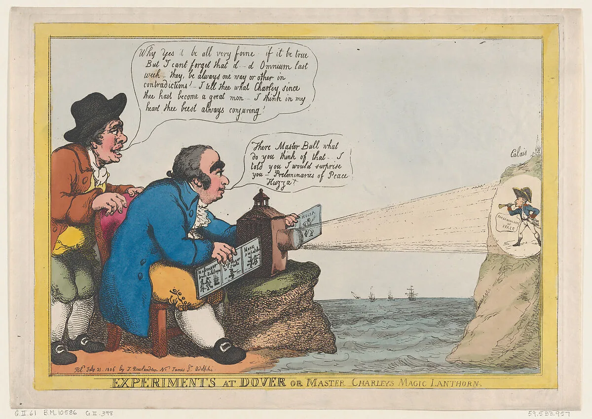 Experiments at Dover or Master Charley's Magic Lanthorn — Thomas Rowlandson