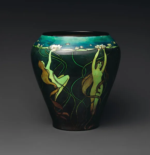 Vase with water nymphs — Rosenthal|Adelaide Alsop Robineau