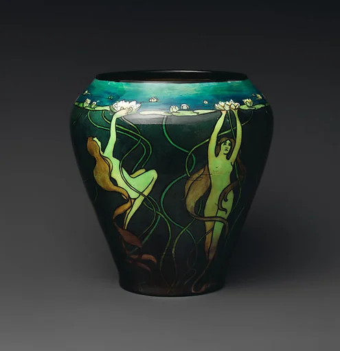 Vase with water nymphs