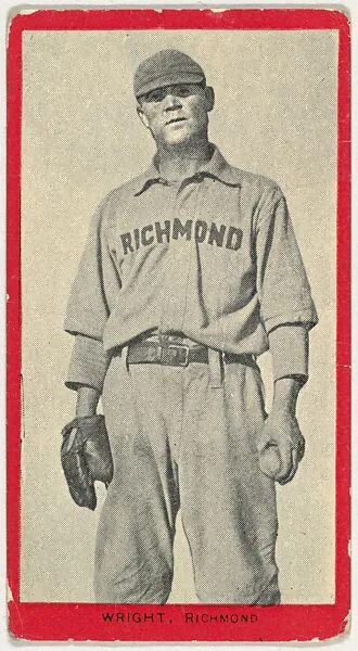 Wright, Richmond, Blue Grass League, from the Baseball Players (Red Borders) series (T210) issued by Old Mill Cigarettes — Old Mill Cigarettes, Virginia