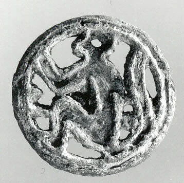 Openwork stamp seal: seated monkey