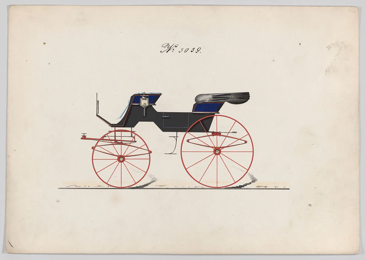 Design for 2 seat Phaeton, no. 3039 — Brewster & Co.