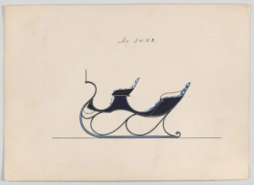Design for Round Bottom Victoria Sleigh, no. 3482