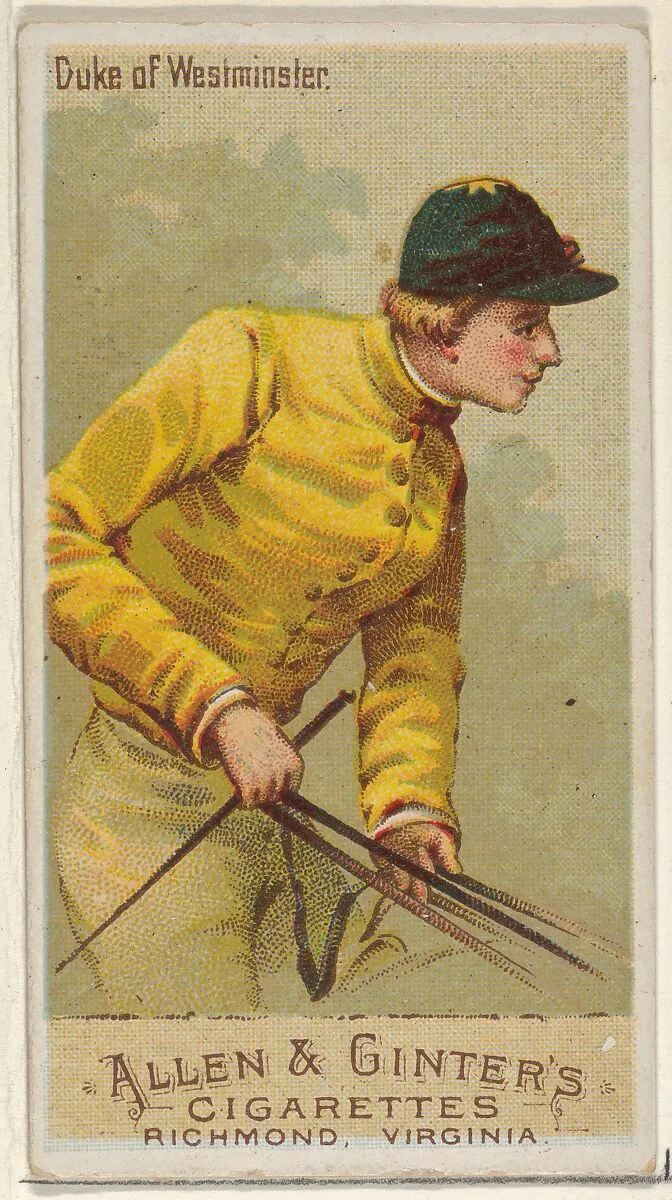 Duke of Westminster, from the Racing Colors of the World series (N22a) for Allen & Ginter Cigarettes — Allen & Ginter