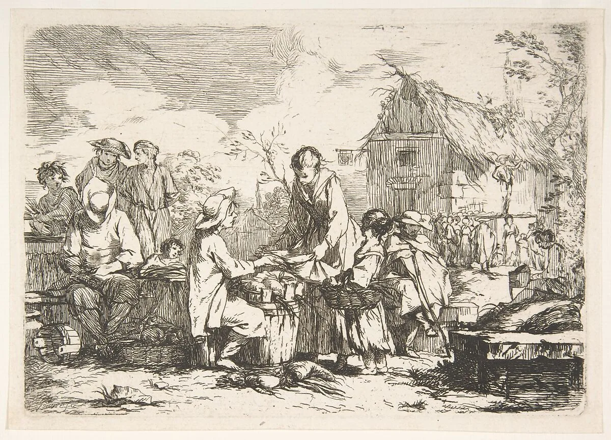 Village Market Place (Le Marché de village) — Jean-Baptiste Marie Pierre