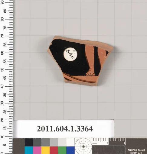Terracotta fragment of a kylix (drinking cup)