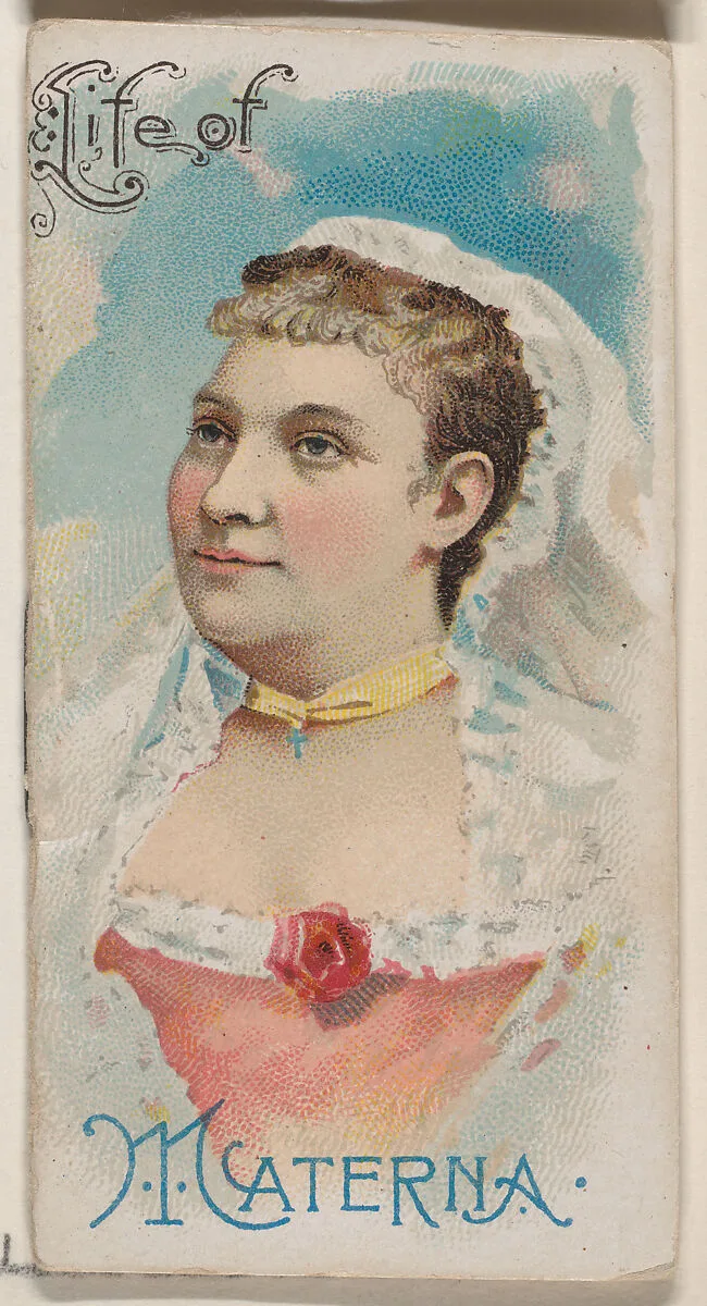 Life of Amalia Materna, from the Histories of Poor Boys and Famous People series of booklets (N79) for Duke brand cigarettes — W. Duke, Sons & Co.|Knapp & Company