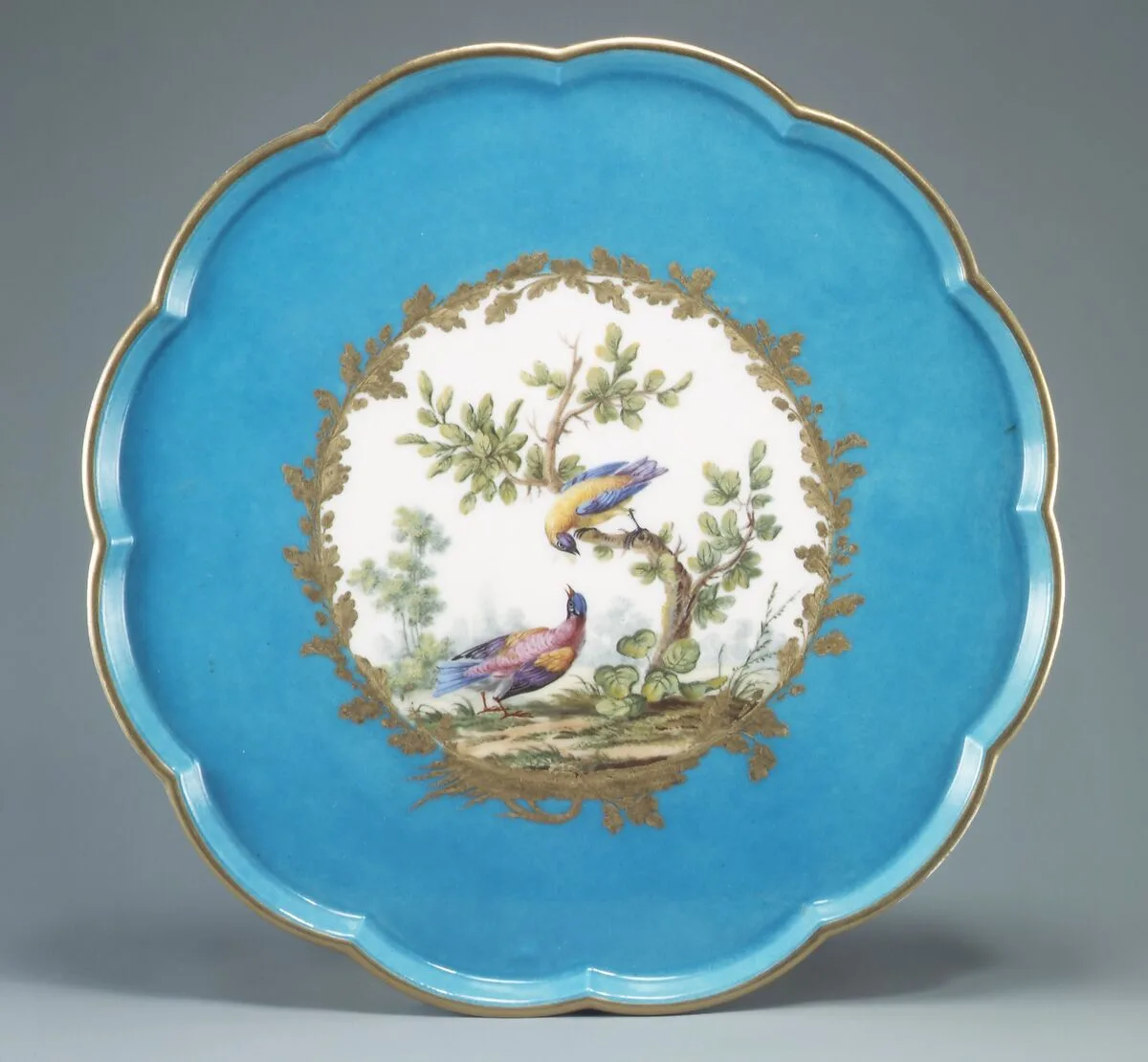 Fruit stand (soucoupe à pied) (one of four) (part of a service) — Sèvres Manufactory