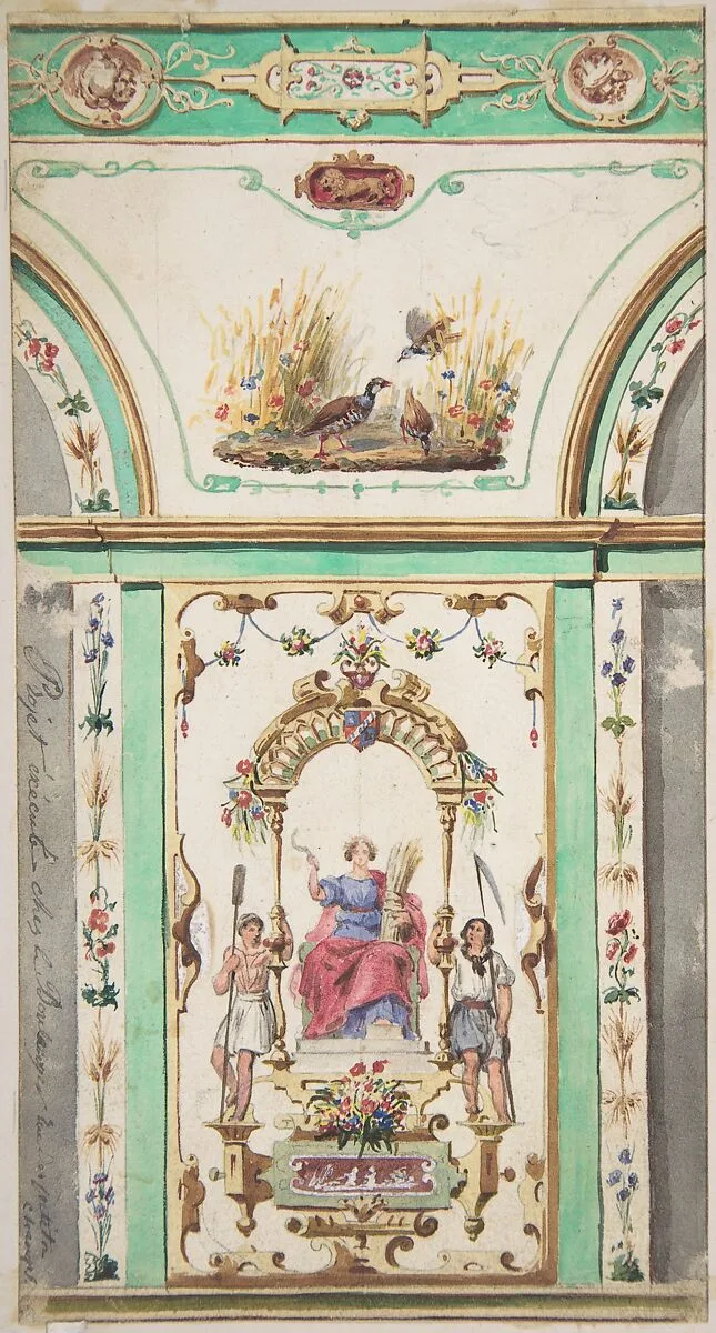 Design for Painted Wall Decoration for a Bakery — Jules-Edmond-Charles Lachaise|Eugène-Pierre Gourdet