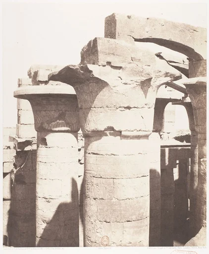 Karnak (Thèbes), Palais - Salle Hypostyle - Colonnade Centrale - Chapiteaux
