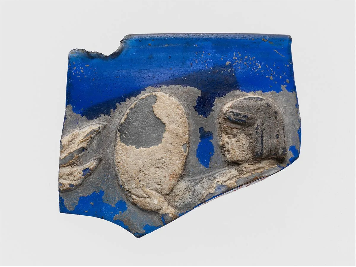 Glass cameo cup fragment — Unknown