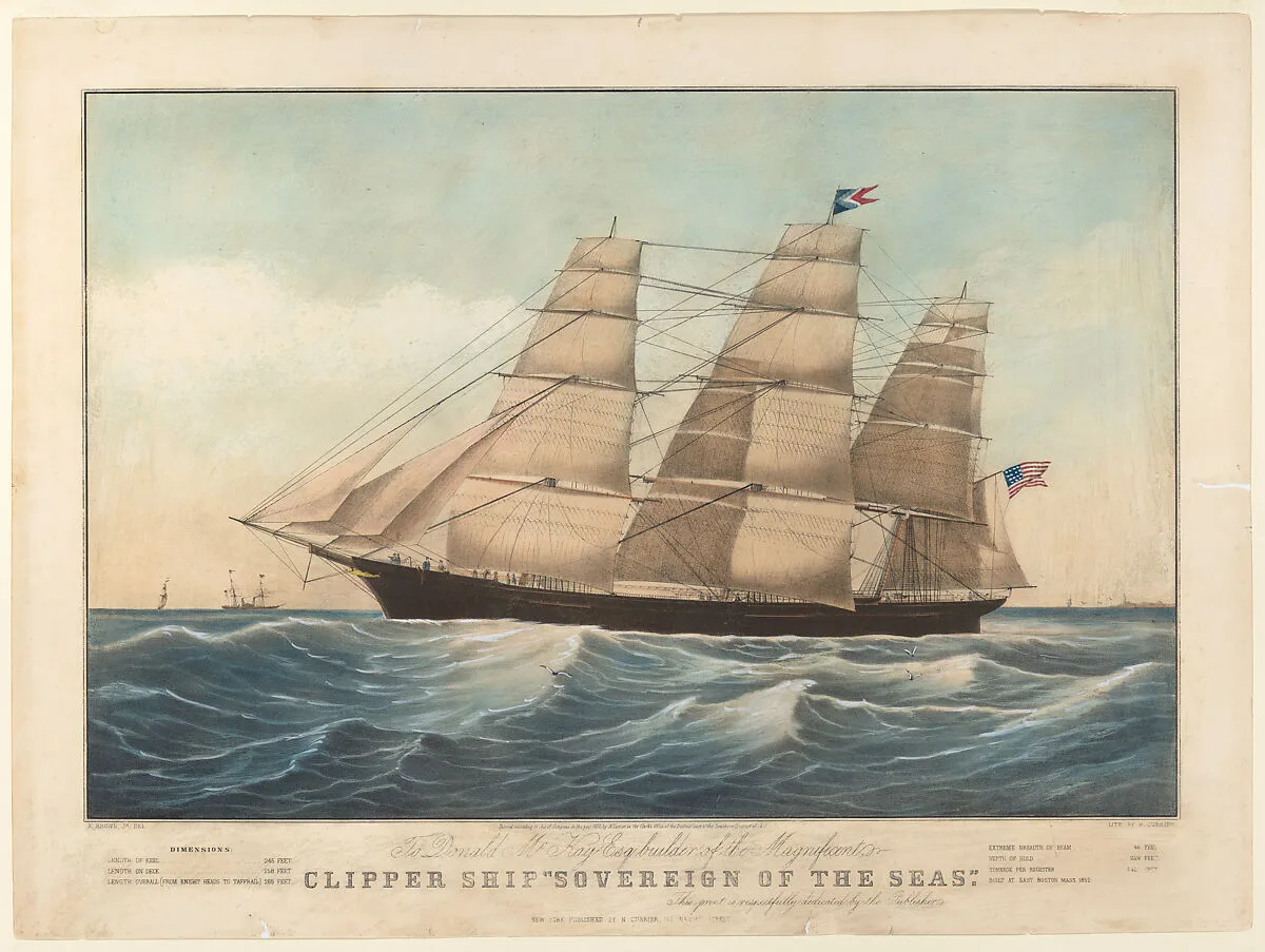 Clipper Ship "Sovereign of the Seas" — Nathaniel Currier|Eliphalet M. Brown Jr.